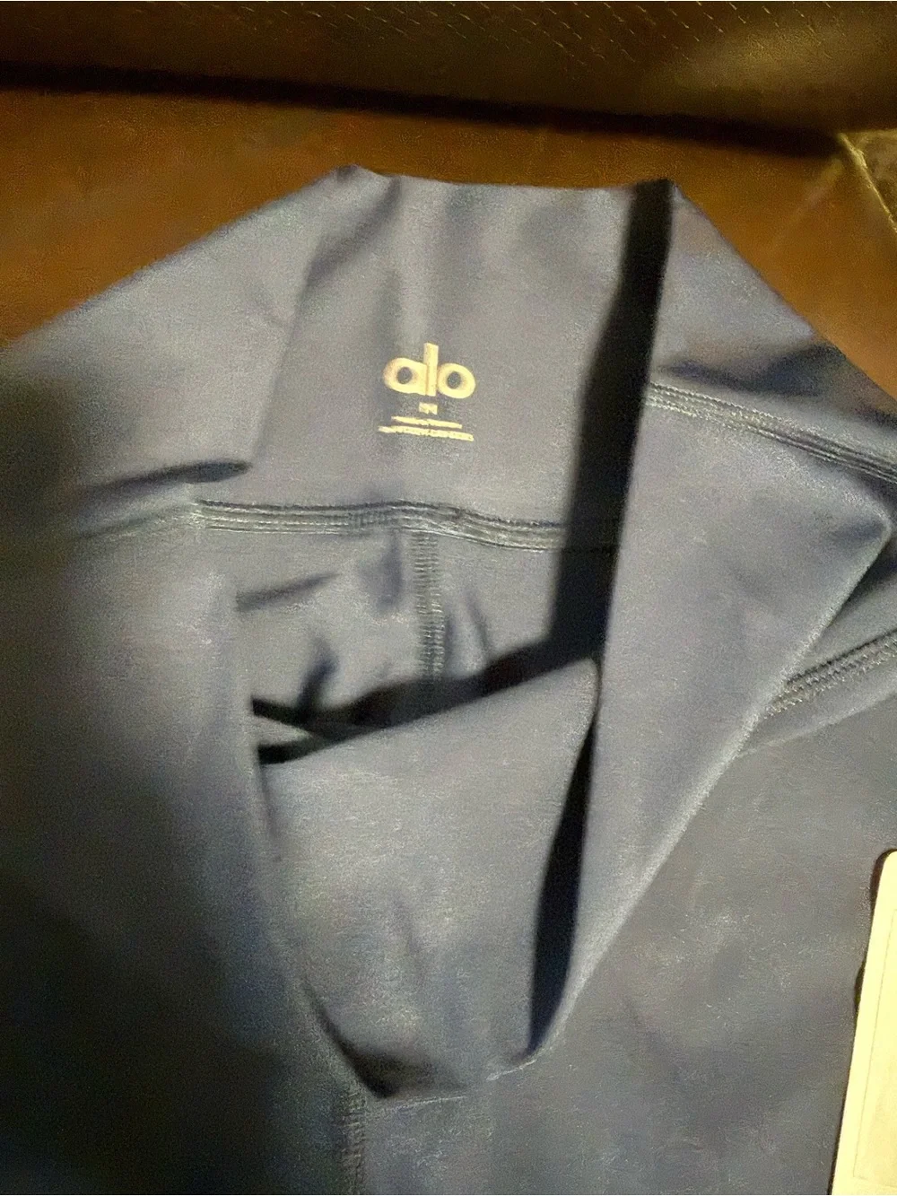 ALO Yoga Navy High-Waist Air Lift Energy Bike Shorts - Picture 3 of 6